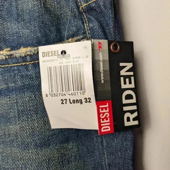 NWT ! DIESEL model Riden size 27X32 straight leg low rise 100% cotton - Picture 4 of 12
